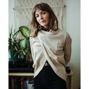 Ursa Minor Canada Sustainable Lagenlook  Heavy Cotton Black Tabard Cardigan L